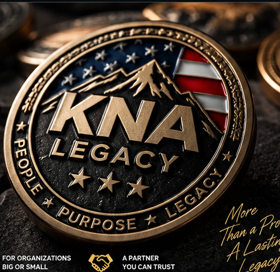 KNA Legacy custom challenge coin